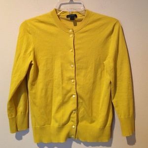 J.Crew Yellow Mustard Jackie Cardigan S